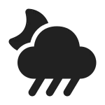 Weather Rain Showers Night SVG Icon